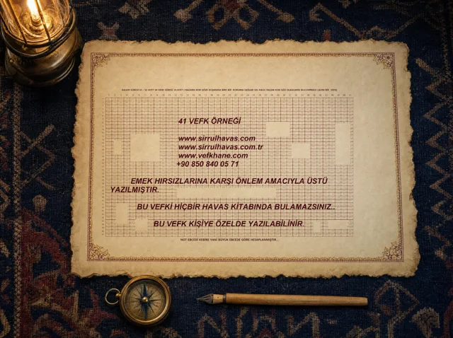 41'li Vefk tablosu